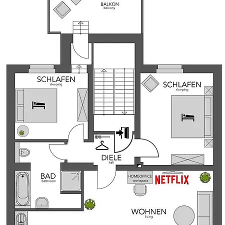 Superior Apartment Mit Tropical Feeling L 2 Schlafzimmer Nahe City L Messe L Flughafen L Hbf شقة دوسبرغ